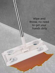 20pcs Wet Wipes/30pcs Dry Towels, Disposable Flat Mop Replacement Cloths, Anti-Static Dust Cloths, Disposable Household Floor Cleaning Wet Wipes, Household Pet Hair Removal Dry Towels - Suitable For Various Mops, Floor Cleaning Small Flat Mops - White - View 8