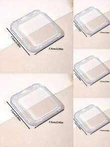 5 piezas/10 piezas/16 piezas Caja de almacenamiento de arte de uñas creativa, estuche de exhibición de arte de uñas de acrílico transparente a prueba de polvo, caja de almacenamiento transparente para joyas/tarjetas - transparente - Ver 8