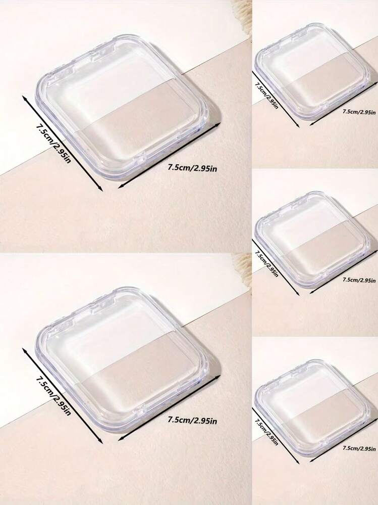 5pcs/10pcs/16pcs Creative Nail Art Storage Box, Transparent Acrylic Dust-Proof Packaging Nail Art Display Case, Transparent Jewelry/Card Storage Box - Transparent - View 7