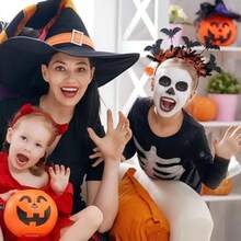 Halloween Bat Headband Black Pumpkin Glitter Bat Headband For Women For Halloween Hair Accessories For Women