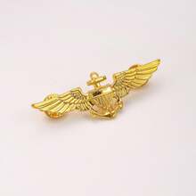 1 pieza Broche de águila, insignia de metal de aviación estilo europeo y americano, accesorio para traje/camisa, accesorio de otoño-invierno, adecuado para adolescentes, jóvenes, hombres, uso casual, al aire libre, deportivo, regalos de graduación, cumpleaños, uso diario, regalos de Halloween para hombres, alfileres para bolsas, Navidad