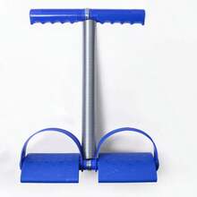 1 Stück Fußpedal Widerstandstrainer mit Doppelfeder aus Stahl, Heimtrainingsgerät, tragbares Beinzug-Übungsband Dehnbrett