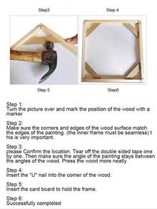 1 juego de marcos de fotos de madera grandes de 30x40 cm, 40x60 cm, 50x70 cm. Marcos de fotos de madera maciza para lienzos con múltiples especificaciones para elegir. Marcos de fotos DIY adecuados para pinturas al óleo de galería o carteles. Marcos de fotos de madera maciza natural con tiras tensoras son fáciles de instalar. - Multicolor - Ver 7