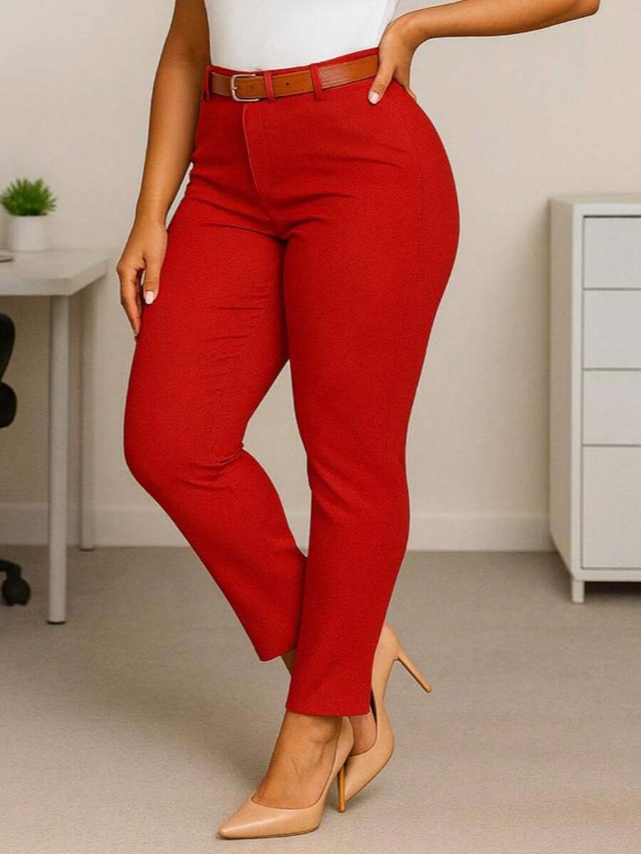Women Pants - Red - View 1