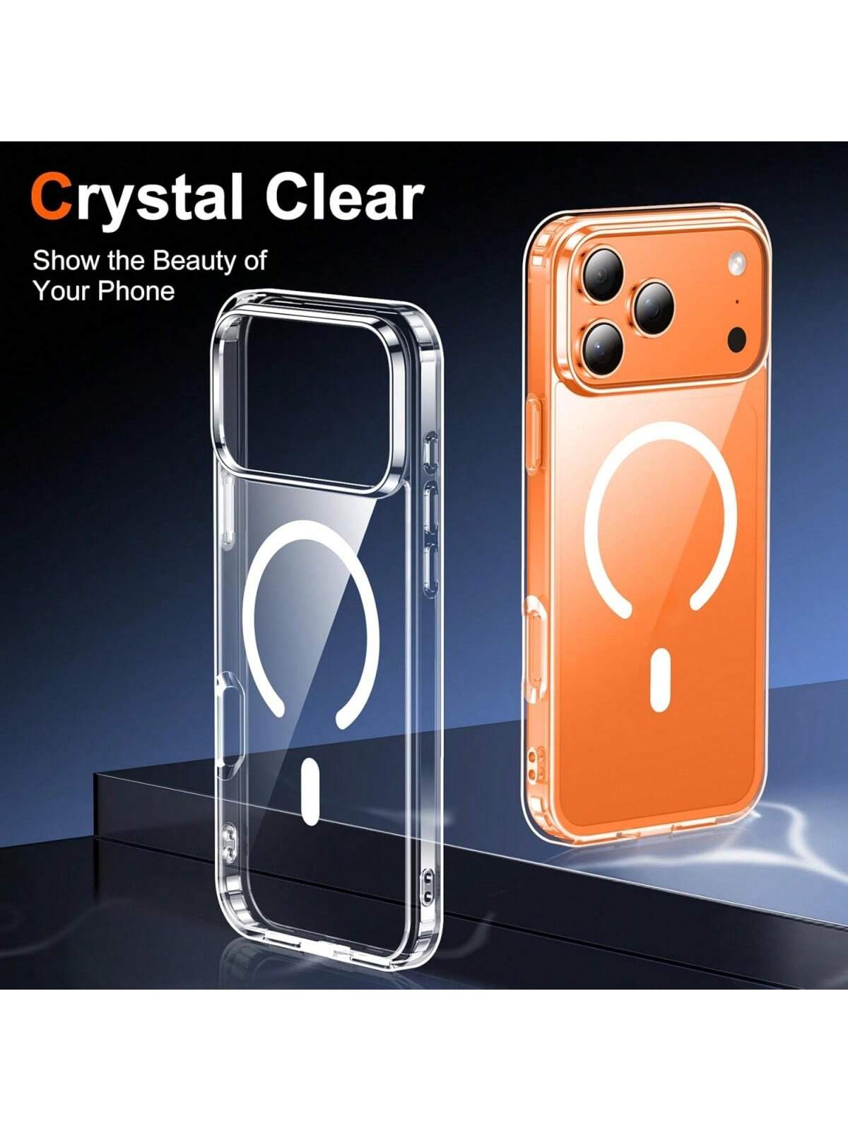 Hadaasi 1 قطعة حالة هاتف شفافة مغناطيسية أكريليك أ...