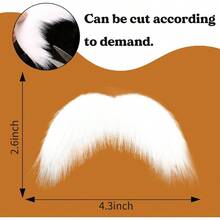 Self Adhesive Fake Mustache Novelty Walrus False Facial Hair For Adults Costume Accessory For Halloween