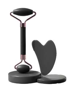 Jade Gua Sha Facial Care Set, Includes Facial Roller And Gua Sha Board, Effectively Relieves Puffiness And Redness, Suitable For Both Men And Women - Multicolor - View 18