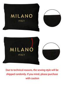 一套亚麻手提袋，包含一个印有金色“MILANO ITALY”字样的手提袋和一个图案小袋，可定制字母和花卉图案，适合婚礼、生日、海滩、节日等场合，是送给女性、母亲、教师、朋友、伴娘、学生和返校季的完美礼物。 - 彩色 - 查看 10