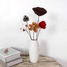 1pc 1 Stem Artificial Lotus Seed Pod Filler, Can Be Used To Create Floating Plant Lotus Leaf Decor, Natural Full Bloom, Non-Withering, Suitable For Vase Insertion And Vase DIY Decoration