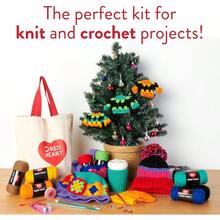 Red Heart Super Saver Super Yarn Stitchers Kit With Bag And Accessories For Knitting Crocheting Crafts And Amigurumi