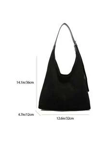 Neue vielseitige einfarbige PU Umhängetasche, lässige minimalistische Baguette Tragetasche