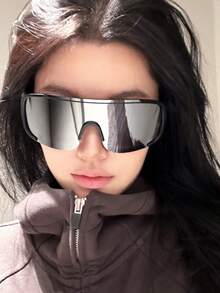 Outdoor Windproof Goggles, Mountaineering Ski Goggles, One-Piece Sports Goggles - 常規款 - 查看 2