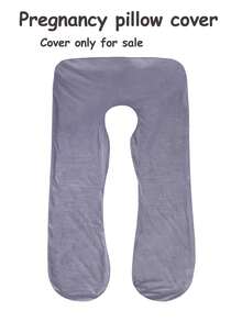 1pc Removable & Washable U-Shaped Pregnancy Pillow Cover (Cover Only)
