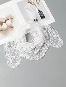 1 chiếc khăn voan trang trí hoa tối giản, khăn tam giác viền ren, khăn voan cô dâu ren thêu thanh lịch, phụ kiện đội đầu cho đám cưới, phù hợp cho sử dụng hàng ngày và mùa cưới. - nhiều màu - Xem 10