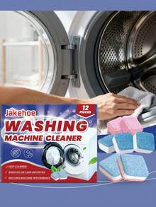 Tabletas de limpieza potentes para lavadora - Limpieza profunda del tambor interior y la tina de lavado, compatibles con lavadoras de carga frontal, superior y de alta eficiencia. Elimina los residuos que causan olores, el pelo de mascotas y la acumulación de agua dura. Apto para sistemas sépticos.