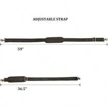 Polare Full Grain Leather Adjustable Replacement Shoulder Strap With Metal Hook For Briefcase Messenger Shoulder Duffel Bag