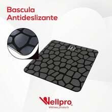 Wellpro Báscula Digital de Vidrio con Superficie Antideslizante - Transparente - Ver 4
