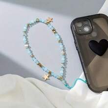1pc Star Shaped Phone Charm, ABS Resin Fashion Pendant With Hanging Strap, Universal Phone Accessory - 彩色 - 查看 10
