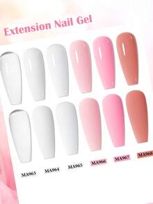 MEET ACROSS جل تمديد الأظافر الوردي 150 مل، جل بناء الأظافر المعالج بأشعة UV LED، فرنسي فن الأظافر جل UV LED شبه دائم، مستلزمات صالون الأظافر DIY للاستخدام المنزلي