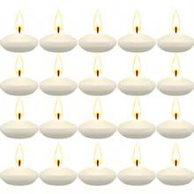 10/20/30个装漂浮蜡烛，婚礼中心装饰，水激活漂浮茶蜡，小型无香漂浮蜡烛装饰，圆形燃烧蜡烛装饰，适用于中心装饰、圆柱形花瓶、婚礼派对装饰