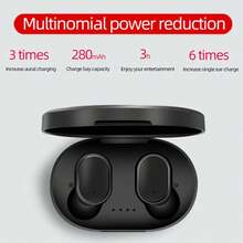 Hot Selling TWS True Wireless Earphones - In-Ear Dual-Ear, High-Quality Sound, High-Definition Calls - For Music & Running - Suitable For All - Perfect Gift For Music Lovers & Fitness Enthusiasts Wireless Earbuds, High-Quality Sound, Noise-Cancellation, Long Battery Life, Wireless Compatible, Portable For Music & Outdoor Activities, Multiple Colors Available TWS Wireless Earbuds, High Fidelity Stereo Headphones, Sports Headphones, Touch Controlled In Ear Headphones With Charging Case With Mic - A6STWS-ĐEN - Xem 8