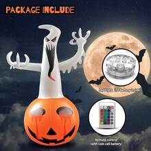 Calabaza Inflable de Halloween 1.2M, Decoracin Exterior para Al Aire Libre, Da de Muertos, Patio y Jardn - Calabaza Hinchable - Ver 9
