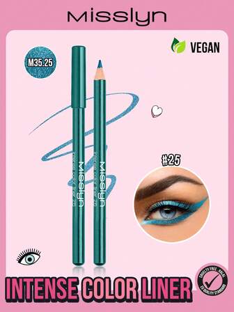 Misslyn Intense Color Liner, Creamy, Eyeshadow & Eyeliner Pencil, Sharpenable Eyeliner Pencil, Ultra-Pigmented, Blendable, Cruelty-Free, Smooth, Long Lasting, Highly Pigmented, No Smudging, Smooth Soft Gliding, Y2K Makeup Party Beach Travel Holiday Camping Outdoors Present Rose Fashion Girl New Year Cosmetic Cosplay Best Trip Festivals Color Fancy Campus School Charm Vibe Cny Chinese New Year, Valentine's Day Gift,Vegan,Cruelty Free