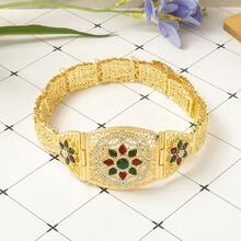 1 pieza Elegante cinturón ajustable de estilo marroquí en color dorado metálico, adecuado para joyería de novia y boda - Talla única - Ver 9