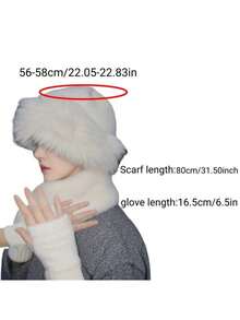3 PiecesWinter Warm Accessory Set, Ideal For Women. Made Of Polyester Fabric With Thick Fleece Lining, Includes Gloves, Scarf And Hat. Perfect For Cold Weather And Outdoor Activities, Also An Excellent Christmas Or Valentine's Day Gift.