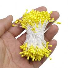 240pcs 3mm Pearlescent Flower Stamens, Artificial Gypsum Rose & Lily Handmade Craft Supplies, Home Decor Accessories