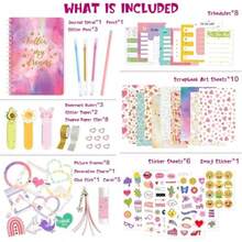 DIY Journal Kit For Girls Journaling Toys Set For Teen Art Crafts Scrapbook Diary Supplies Set Ideal Gifts For 8 9 10 11 12 13 14 Year Old Girls