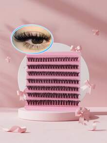 Kẹp mi dày 12-18mm Kẹp mi cụm 10D- 100D 240 cụm D Curl Volume Kẹp mi 3D tự nhiên Kẹp mi từng cụm dày Mi nối D Curl Cluster Bộ mi giả đa năng Bao gồm keo dán mi & keo dán mi, nhíp mi giả và cọ mi giả Tự trang điểm tại nhà, đi lễ hội hoặc khi di chuyển. - Hồng - Xem 15