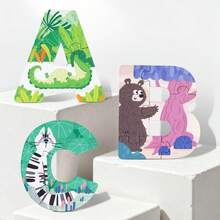 Children's Gift Box Double-Sided Puzzle, Letter Number Animal Style Theme Puzzle, Preschool Learning Puzzle, Puzzle Education Game Suitable For Boys And Girls, Birthday Gift, Christmas Gift