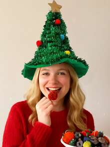 قبعة شجرة الميلاد، ديكور شجرة الميلاد، ديكور حفلة موضوع الميلاد، إنشاء جو، دعامة التصوير الفوتوغرافي، قبعة شجرة الميلاد الخضراء مع زخارف ملونة، قبعة جميلة مناسبة لحفلات الميلاد، هدايا ، مثالية لحفلات الميلاد والديكورات، مثالية لصور حفلة الميلاد، ديكورات الميلاد، رائعة للشتاء، ديكور غرفة رأس السنة الجديدة ديكورات الميلاد المنزلية هدايا الميلاد ديكورات الميلاد