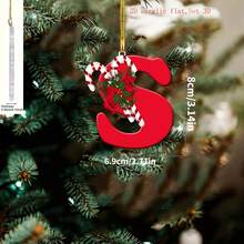 1 pièce Lettre anglaise plate en acrylique pour décoration suspendue, décoration d'arbre de Noël pour la maison et les fêtes, cadeau de vacances - sans pile nécessaire, décoration d'arbre de Noël, décoration de fête du Nouvel An, ornement suspendu, convient pour la décoration d'intérieur hivernale et les célébrations de vacances, fête de festival, fête de Noël, décoration de chambre, décoration de vacances, décoration de festival, faveur de fête, décoration de fête de Noël amusante, Joyeux Noël, Bonne année, décoration de Noël, cadeau de Noël parfait pour les amis