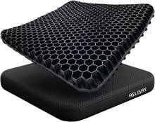 Gel Seat Cushion - Non- Egg Seat Cushion Chair Pads - Office Chair Car Seat Cushion For Sciatica & Back Pain Relief - Coccyx Cushion For Home, Wheelchair, Computer, Desk Chair, Truck - Black - View 8