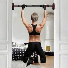 Adjustable Pull-Up Bar, Maximum Load 1080KG, Chin-Up Bar, With 5 Locks And Anti-Slip Function, No Drilling Required, No Holes Needed, Home Fitness Equipment For Strength Training - 黑色 - 查看 6