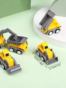 20pcs Mini Engineering Vehicle Toy Set, 5 Assorted Styles Including Drill, Excavator, Bulldozer, Road Roller, Dump Truck (Loved By Boys, Girls And Little Kids) - Plastic, Multi-Color Designs, Perfect Gift For Children On Holidays, Birthdays
