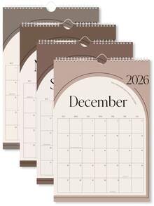 1pc 2026 Calendar, A4 Minimalist Monthly Planner With Writing Space, Includes Monthly Overview And Notes, January 2026 To September 2027, Suitable For Meal Planning, Chores, Bills And Appointments, For Office And Home, Essential For 2026 Back-To-School Season, Great New Year Gift - Multicolor - View 8