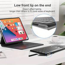 Suport pentru tastatură de computer, ridicător de tastatură acrilic pentru desktop cu bandă inferioară din silicon, suport ergonomic pentru tastatură de computer, platformă de tastare confortabilă fără instalare, suport pentru tastatură pentru birou, acasă, școală