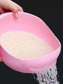 厨房淘米漏勺家用沥水篮蔬菜水果洗菜盆 - 彩色 - 查看 8