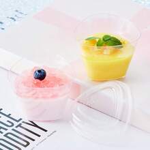 Bộ 10/25 cốc tráng miệng 5oz, cốc tiramisu, cốc nhựa trong suốt đựng bánh, cốc tròn đựng món khai vị, dùng cho trái cây, bánh pudding, mousse, kem, tiệc tùng, đám cưới, Ngày Valentine, Năm mới. - Nhiều màu sắc/kiểu dáng ngẫu nhiên - Xem 9