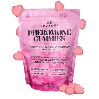 ProYoni Pheromone GummiesEnhances Your NaturalPheromones From Within -60 Count Mixed Berry Flavor Nutri Cioni St A Daily Nutrient Support Nutritional Wellness Supplement