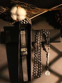 1件套念珠计数器套装 - 高端包装手链计数器，带计数器的念珠手链，计数器，电子手动按钮计数器，小巧便携戒指计数器 - 彩色 - 查看 3