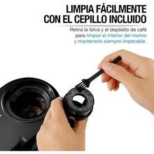 CASA LITUS Molino de Café Eléctrico Profesional 200gr, Moledor de Café en Grano 18 Niveles de Molienda: Espresso, Prensa Francesa, Cafetera, Cafetera Italiana (Moka), Cuchillas de Acero Inoxidable - 1 - Ver 4