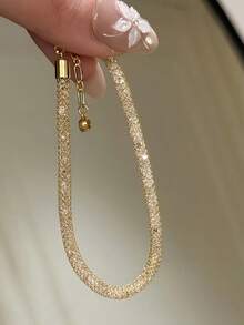 1 件复古扭曲锆石缠绕手链，极简主义奢华个性化配饰 - 手鍊 - 查看 4