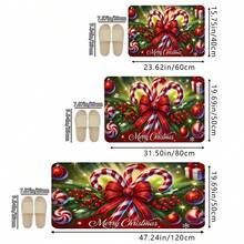 1 件/2 件/3 件创意浪漫拐杖糖、圣诞装饰、“圣诞快乐”印花厚圣诞装饰厨房地垫、圣诞印花吸水防滑垫、吸水厨房垫、防污地毯地垫、可机洗、入口门垫、浴室垫、厨房、客厅、洗衣房、浴室吸水地垫、圣诞房间装饰 - 彩色 - 查看 3