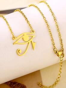 1 件 18K 镀金不锈钢太阳神之眼项链、太阳神之眼项链、荷鲁斯之眼项链、荷鲁斯之眼、埃及护身符项链、埃及符号吊坠、圣诞礼物、送给妈妈的礼物 - 金色 - 查看 6