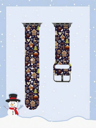 1 pieza Correa de reloj de silicona suave, elástica y transpirable, compatible con Samsung, Garmin, Honor y otros relojes inteligentes de 38mm, 40mm, 41mm, 45mm, 44mm, 42mm y 49mm, diseño de moda casual de varios colores, regalo de Navidad