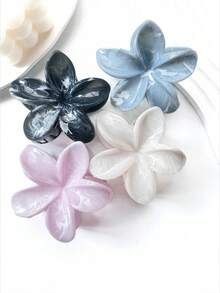 1/5pcs/Set Ladies Elegant Multi-Color Marble Acrylic Flower Hair Claws Suitable For Buns, Ponytails, Everyday Wear,Flower Claw Claw Clips Hair Clips Hair Jaw Clip Hair Clamps Hair Clutch Hair Claw Clip Elegant Hair Accessories